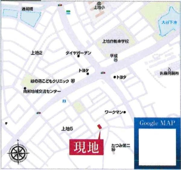 岡崎市上地　全2棟・1号棟のその他|交通アクセス図です。
