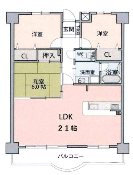 ユーハウス美合の間取り|間取り図です
