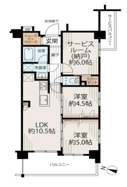 ブリシア横浜大口の間取り