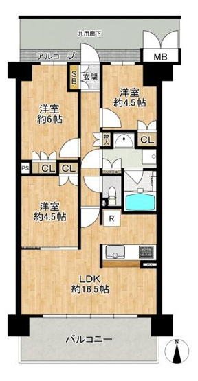 【間取り】 | グランドパレス長田　中古マンション