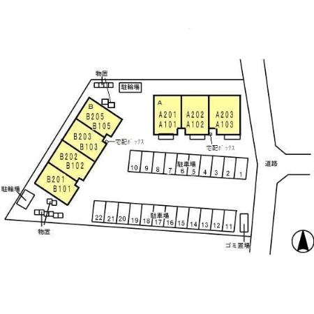 メゾン・グレイス　B棟の区画図