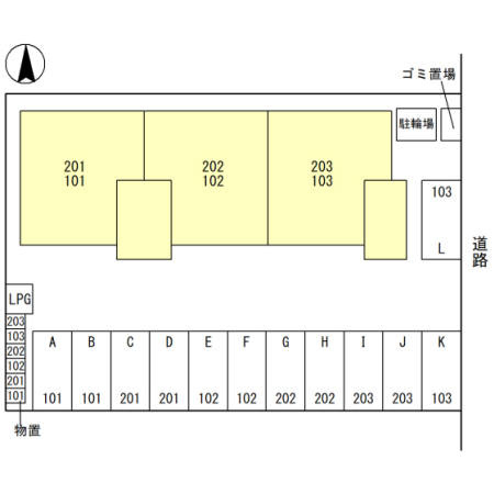 パル上野の区画図