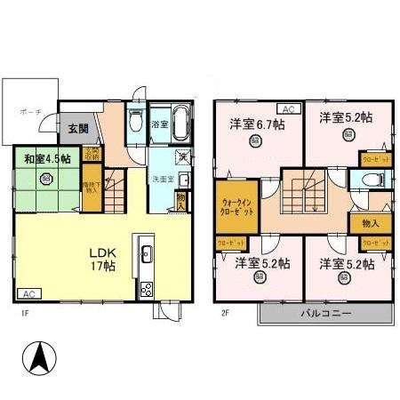 渕1丁目戸建D-roomの間取り