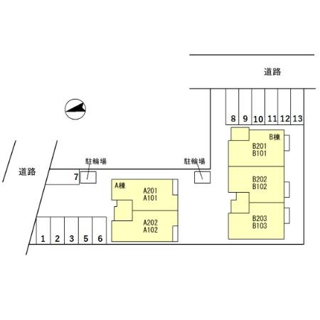サニーコート聖　Ａ棟の区画図