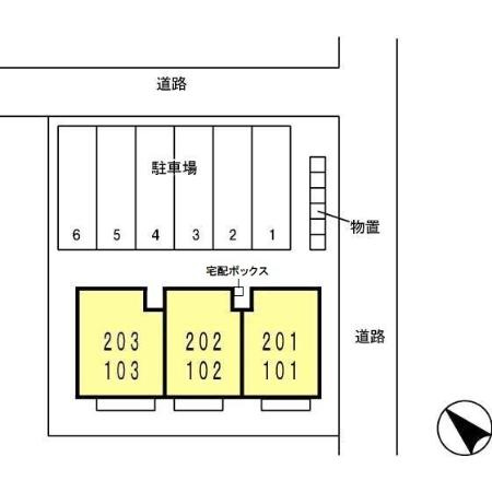 カーサ・ビアンカの区画図