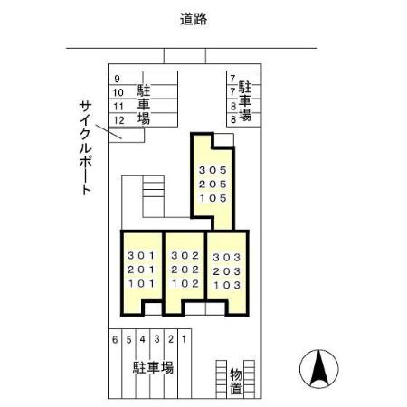 メゾンシャルムの区画図