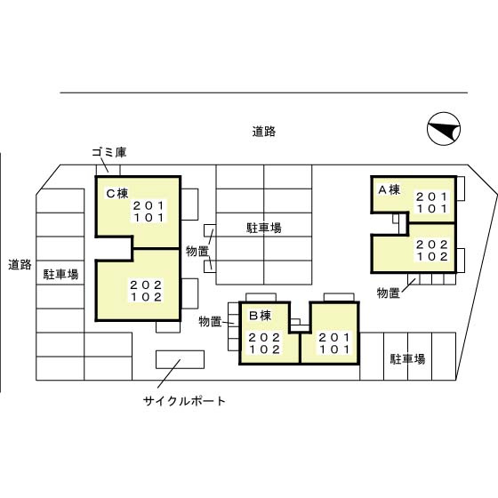 風のクローバー　Ａの区画図