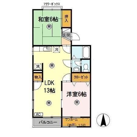 レジデンスT・H　Ⅱ号館の間取り