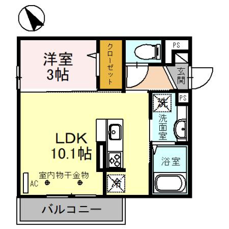 un fleuve(ｱﾝ ﾌﾙｰｳﾞ)の間取り