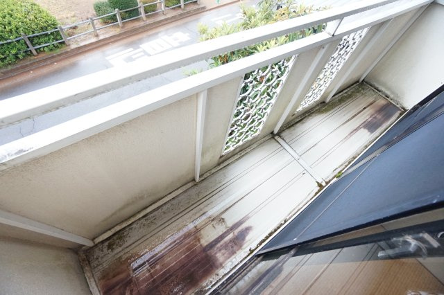 豊岡タウンハウス　D棟のバルコニー