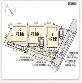 ■■豊見城市我那覇-1号棟（全3棟）の区画図|2台