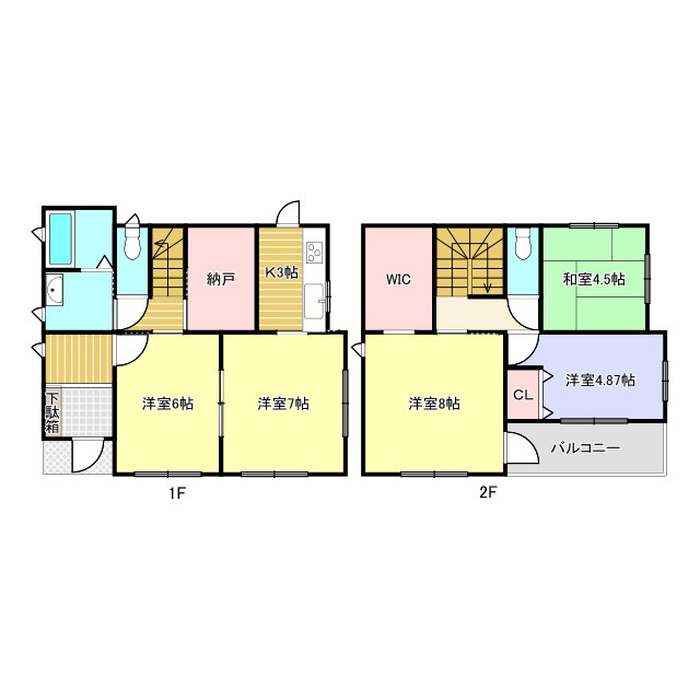 西条市樋之口67-3　中古戸建の間取り
