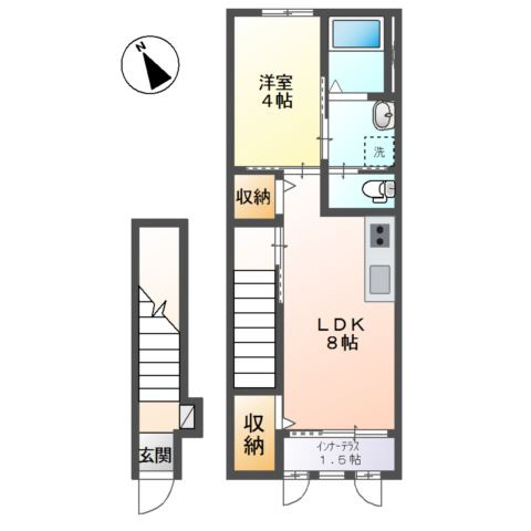 ルヴニール祇園平原Ｐ＆ＴⅢの間取り