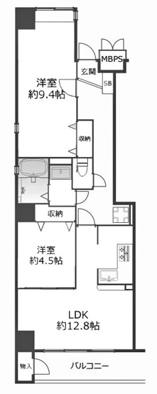 【間取り】 | ベル・クローチェ京都洛央