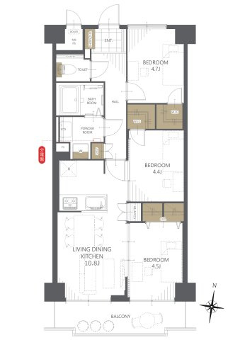 【間取り】ライオンズマンション小岩第５ 