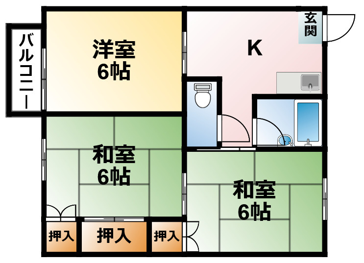 第二丸善富士見ハイツ の間取り