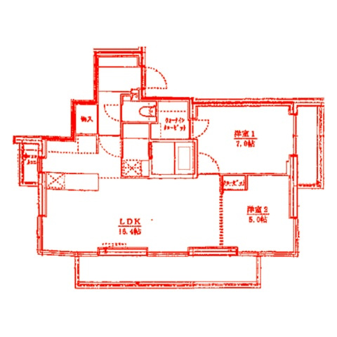 藤沢市藤沢の賃貸マンションの間取り