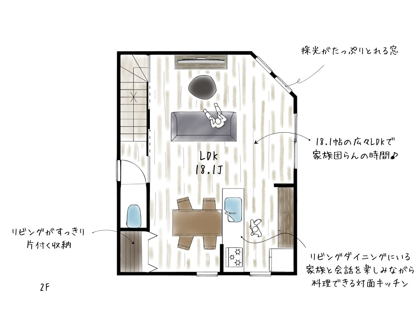 大阪市鶴見区緑1丁目　1号地の参考プラン