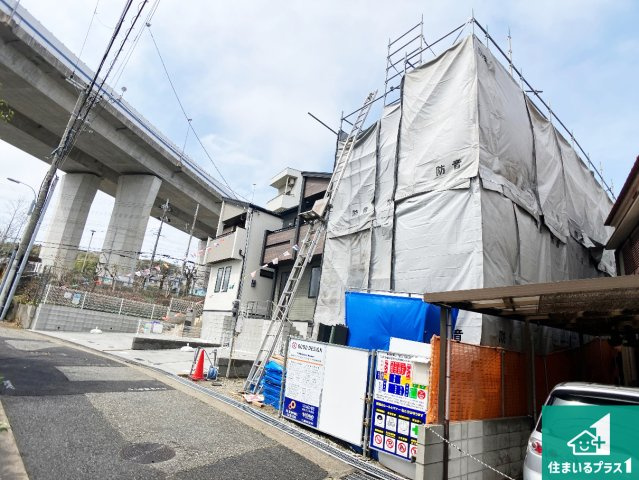 神戸市垂水区名谷町　第2期　新築一戸建ての前面道路含む現地写真|周辺は落ち着いた街並みの住宅地！子育てがしやすい住環境です！まだ未完成ですが、現地でしかわからない事もございます。是非一度ご覧ください。