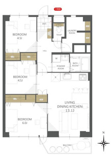 【間取り】上社南住宅３号棟 