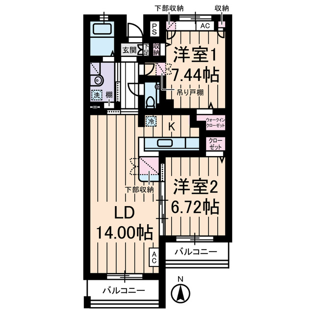 ロイヤルヒルズ浦和の間取り