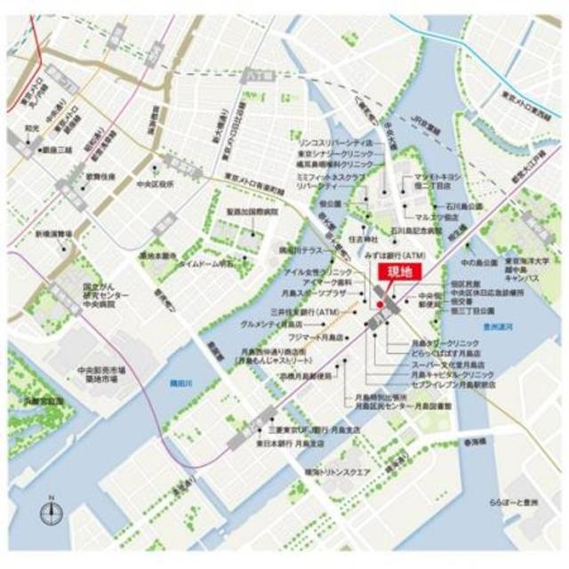 パークアクシス月島マチュアスタイルの地図