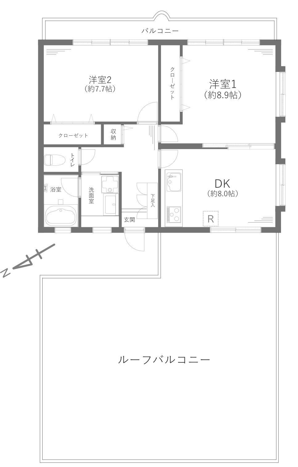 スカイコートたまプラーザの間取り