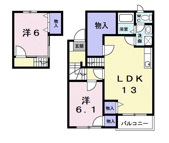 グランデカメリア山の手Ⅰの間取り