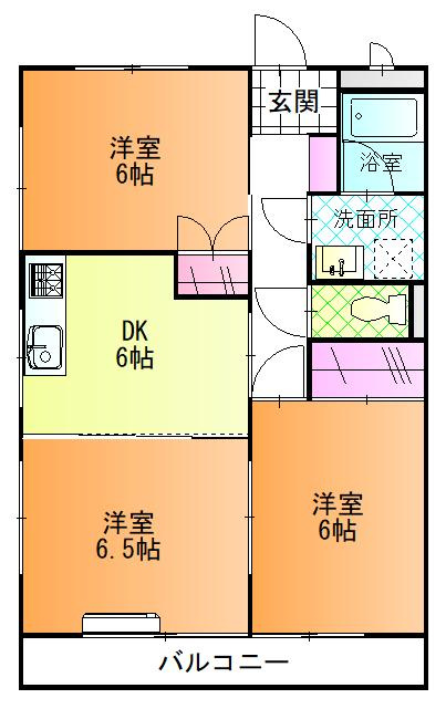 高南ハイツの間取り