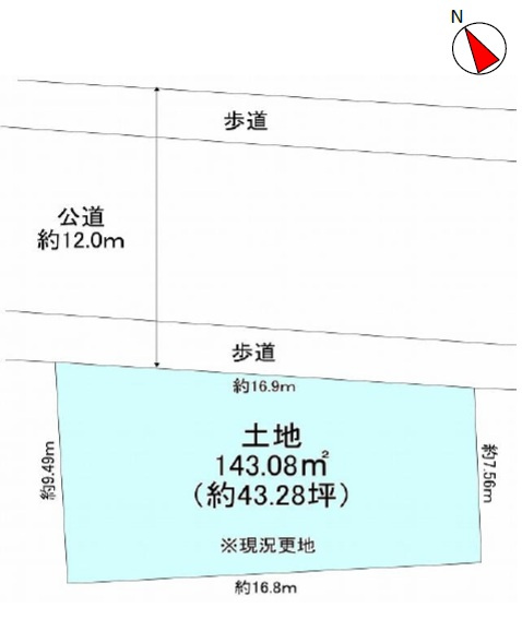 加古川市平岡町一色　　JR「東加古川駅」徒歩19分の土地図