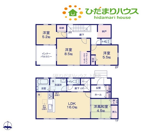 熊谷市中恩田　新築一戸建て　リーブルガーデン　01の間取り