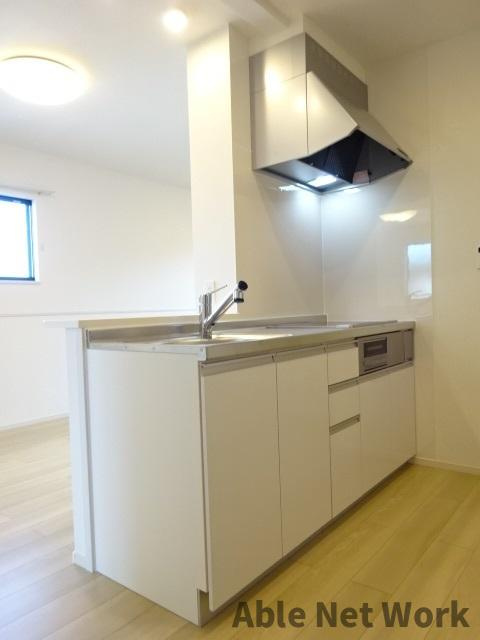 ロワゾーブルーOのキッチン|コンロ＆グリル付きカウンターキッチン