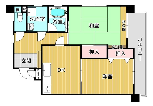 【間取り】 | ライオンズマンション米子角盤町