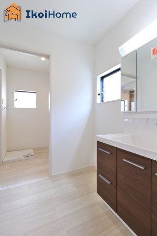 神戸市西区池上2丁目　新築戸建　の洗面所|●年中無休：当日予約可●畳２枚分の一般的な洗面室。追加で収納棚等を付けると大変便利です。