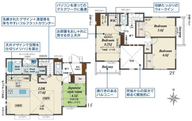 練馬区谷原6丁目　長期優良住宅　太陽光パネル搭載　限定1棟の間取り|4LDK+ワークスペース+WIC+カースペース2台分　敷地面積 115.60ｍ2　建物面積 100.61ｍ2