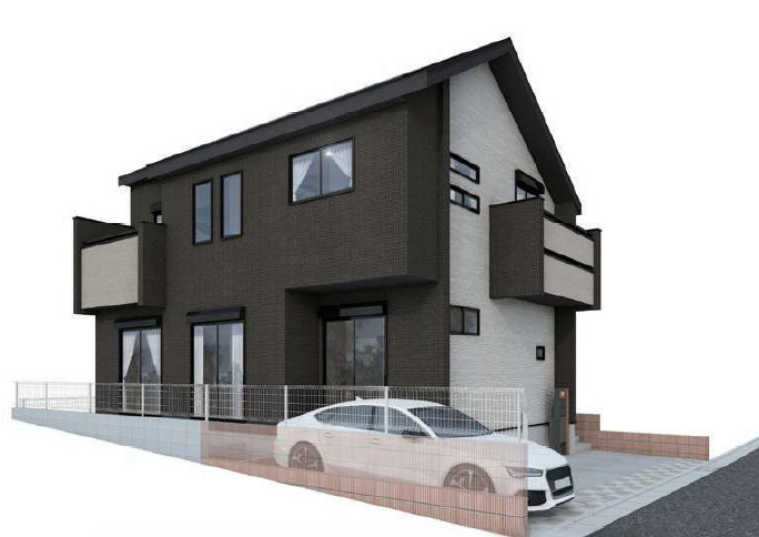 練馬区谷原6丁目　長期優良住宅　太陽光パネル搭載　限定1棟の外観パース