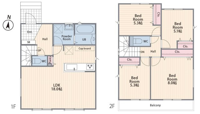 【内覧動画公開中！】三鷹市野崎４丁目 中央線 武蔵境駅 新築戸建の間取り