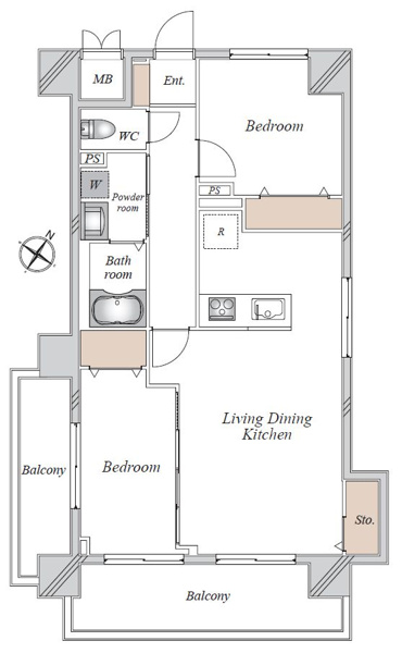 【間取り】 | シティマンション薬院☆仲介手数料無料☆