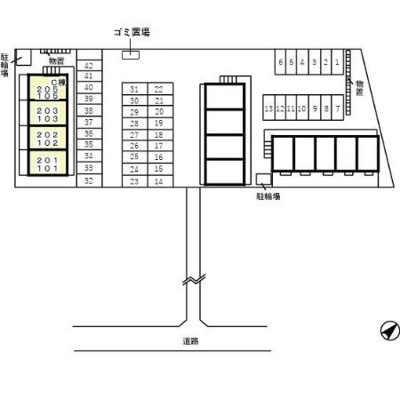 【区画図】 | ノーブル千舟 Ｃ棟