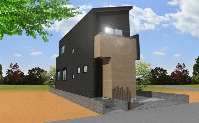 【完成予想図】 | 新座市野寺1丁目　建築条件付売地　全6区画　(保谷店) | 1区画/快適に暮らせる省エネ・高断熱の邸宅も建築可能です！(エネルギー消費性能3、断熱性能5)※参考プラン間取図を基に作成したイメージ画像です。実際とは多少異なります。