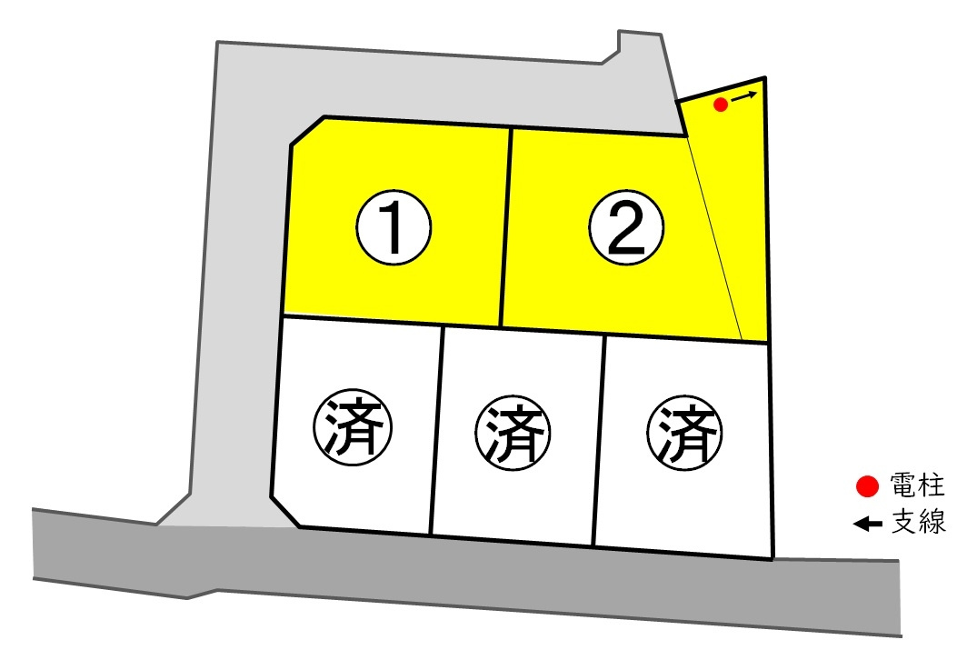 東邦ピュアコート古里の区画図