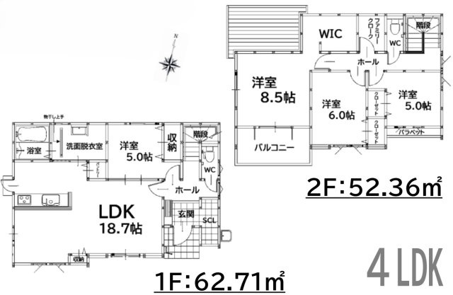 八幡西区本城3丁目2期の間取り
