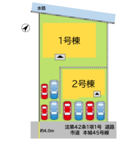 八幡西区本城3丁目2期の区画図