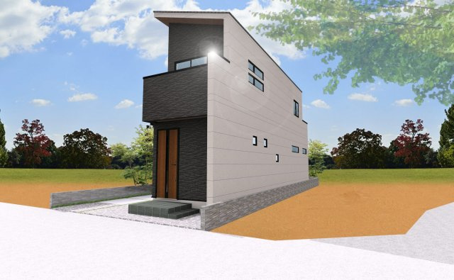 【完成予想図】 | 新座市野寺1丁目　建築条件付売地　全6区画　(保谷店) | 2区画/快適に暮らせる省エネ・高断熱の邸宅も建築可能です！(エネルギー消費性能3、断熱性能5)※参考プラン間取図を基に作成したイメージ画像です。実際とは多少異なります。