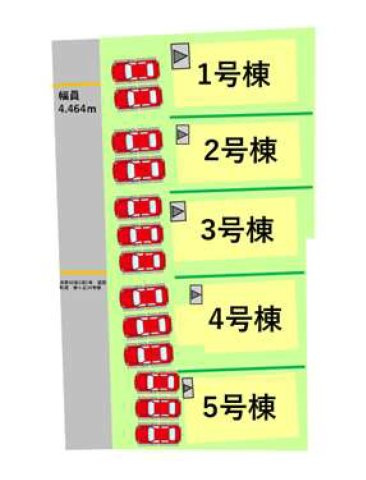 菊池郡菊陽町大字原水第5-5棟(1号棟)の区画図|配置図（1号棟）
