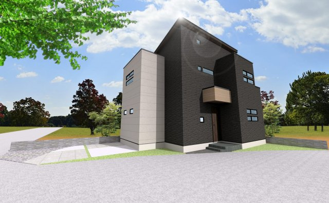 【完成予想図】 | 新座市野寺1丁目　建築条件付売地　全6区画　(保谷店) | 3区画/快適に暮らせる省エネ・高断熱の邸宅も建築可能です！(エネルギー消費性能3、断熱性能5)※参考プラン間取図を基に作成したイメージ画像です。実際とは多少異なります。