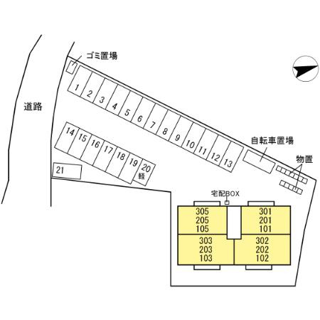 Ｄ－ＲＯＯＭ新庄町の区画図
