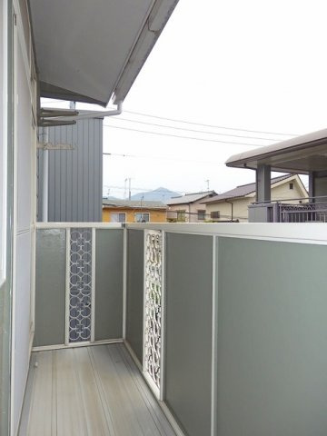 グリーンピア中西Ａのバルコニー|広々としたバルコニーです