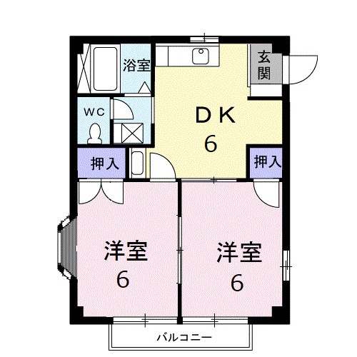 グリーンピア中西Ａの間取り