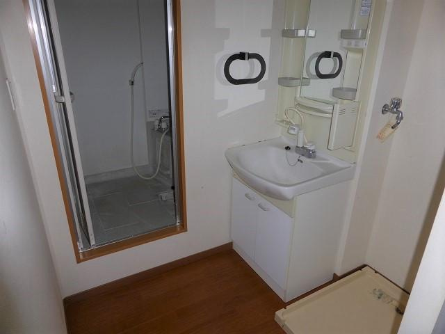 グリーンビュー中須　Ｂの洗面所|忙しい朝には欠かせない洗面所です